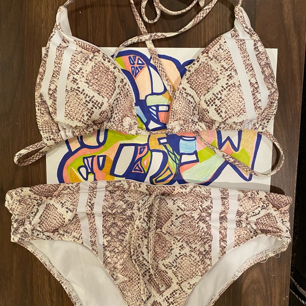 snakeskin bikini